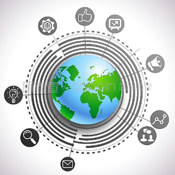 矢量互聯(lián)網(wǎng)營銷 連接全球的數(shù)字商業(yè)藍(lán)圖